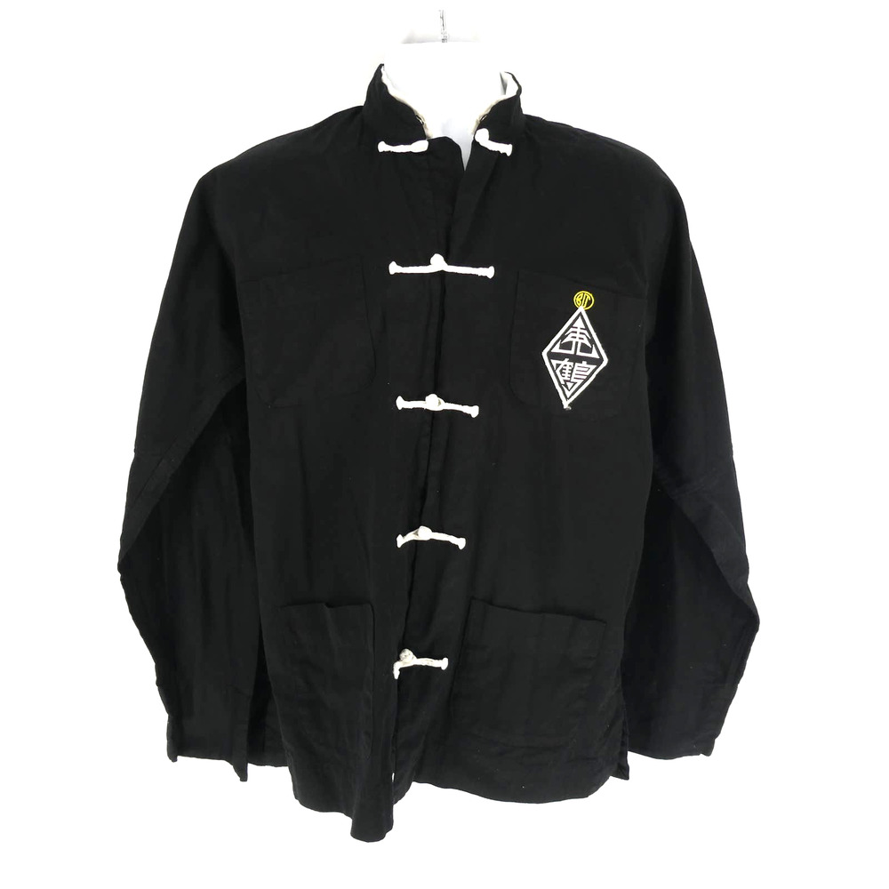 Black Men's Jacket with White Accents